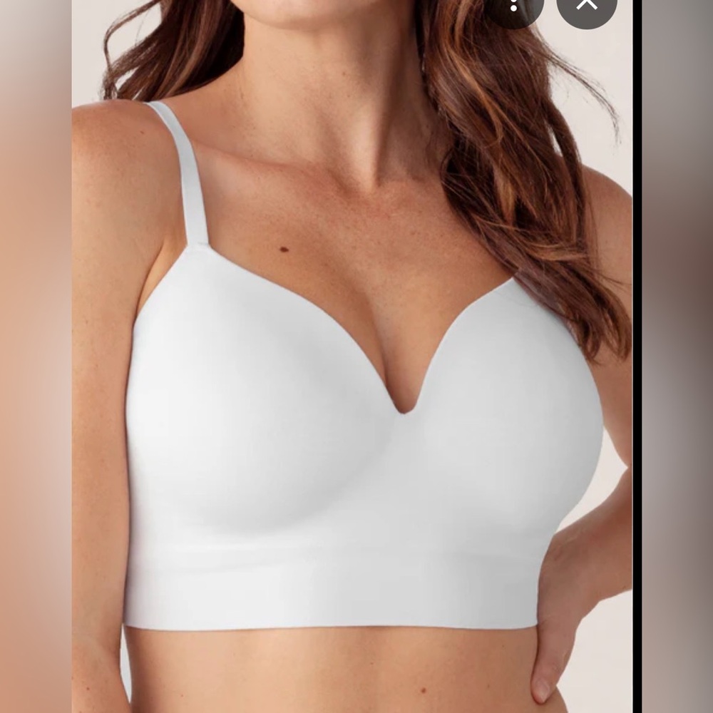 Shapermint Essentials Wireless Comfort Bra White … - image 1